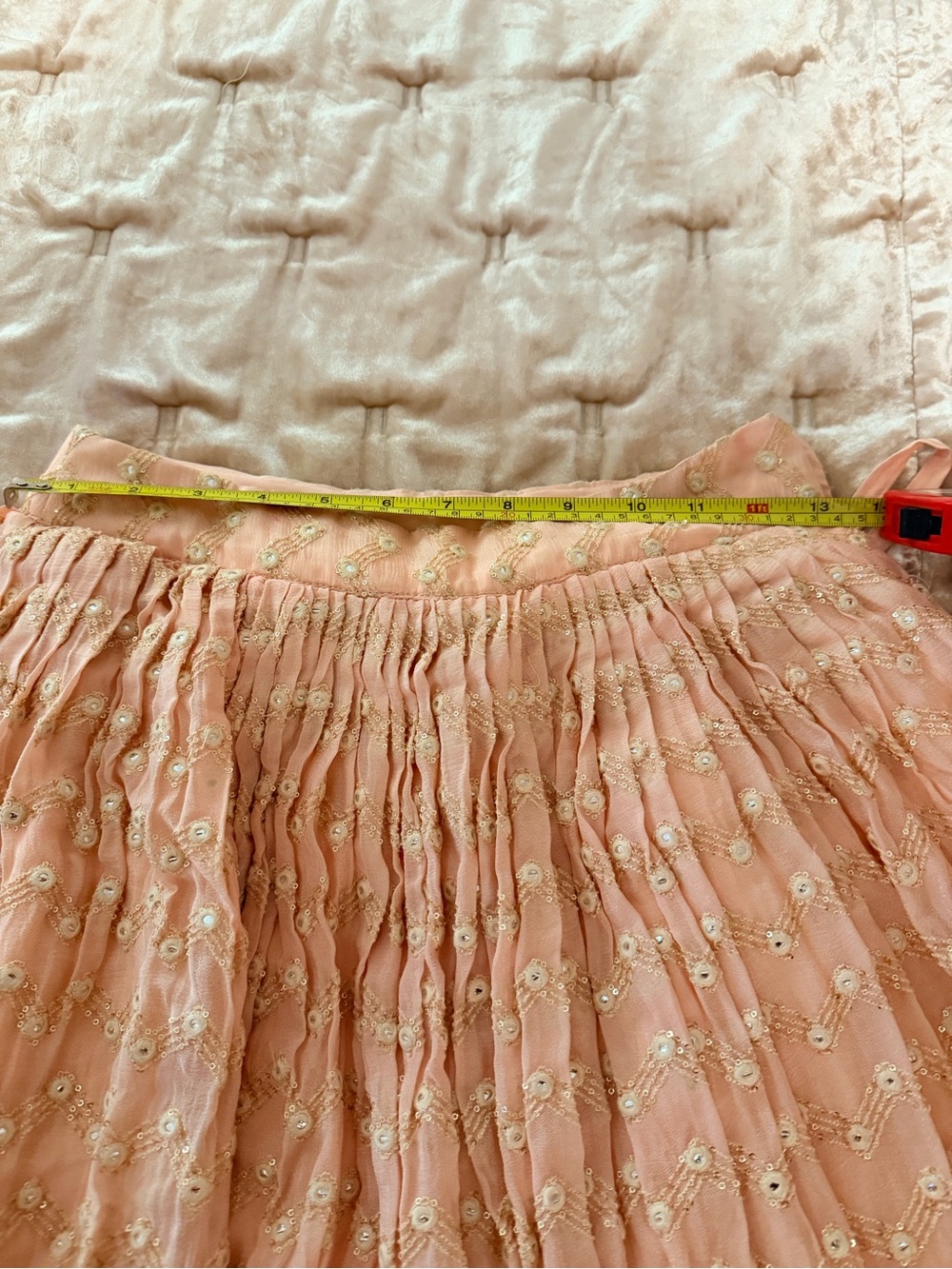 Blush Pink Embellished Lehenga Set size 0 - Picture 8 of 16